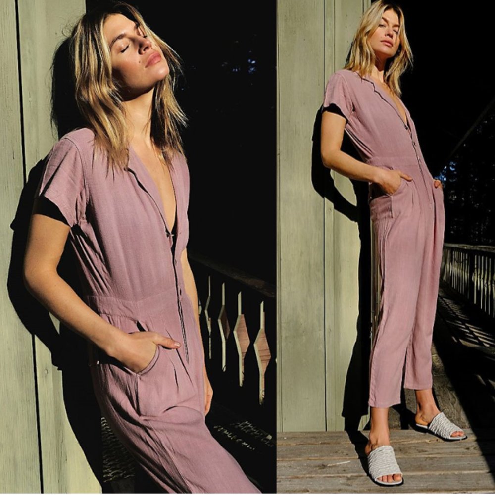 Free People Margot Short Sleeve Coverall